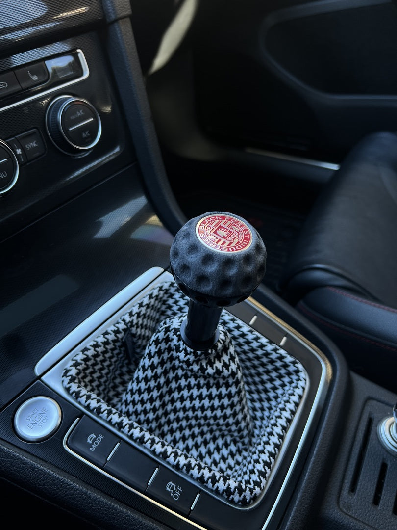 gear shift boot Black/White Houndstooth Shift Boot
