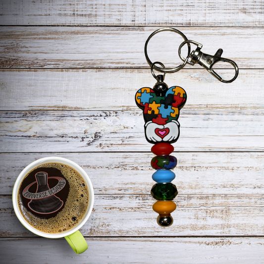 Autism Awareness Keychain (Silver)