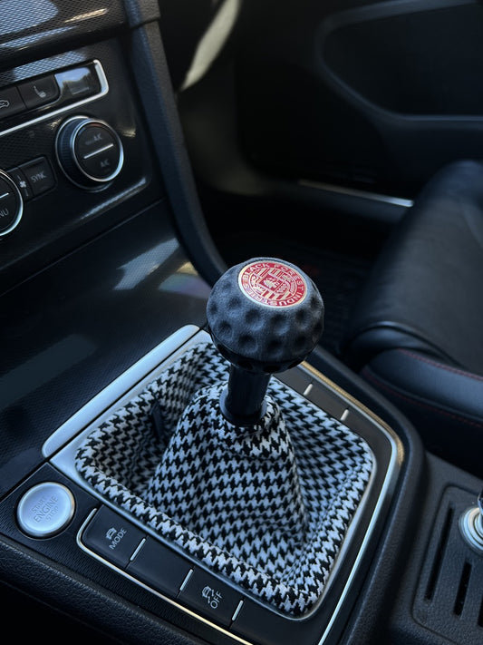 Black/White Houndstooth Shift Boot