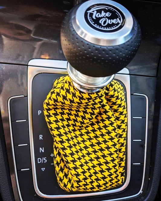 Yellow Houndstooth Shift Boot
