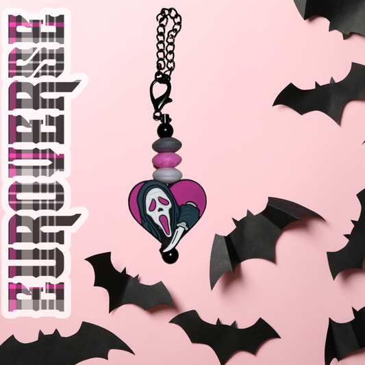 Ghostface Love Dangly Cup Charm (Black)