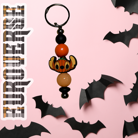 Pumpkin Stitch Keychain (GunMetal)