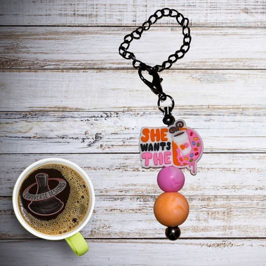 She wants the "D" Dangly Cup Charm (GunMetal)