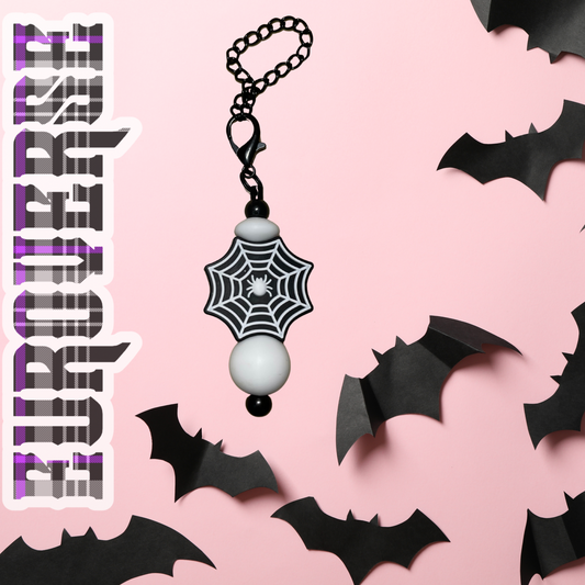 Spiderweb Dangly Cup Charm (Black)